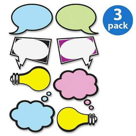 (3 pack) (3 Pack) Ashley, ASH10137, Speech Bubbles Dry Erase Magnets, 1 Set
