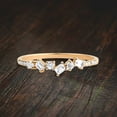 thumbnail image 5 of Modern Baguette and Round Diamond Moissantie Engagement Ring on 10k Gold, 5 of 6