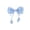 Blue, variant on Tulip Bow Shaped Curtain Tieback Clips Set, Floral Decorative Sheer Curtain Holdback Straps, Cute Window Curtain Ties for Living Room Bedroom Home Window Decoration, Blue