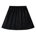 thumbnail image 3 of YuXingFu Womens Mini Skirts for Women Mini A-Line Drawstring Waist Skirt - Smocked Ribbed Cotton Linen Evening Black Free Size, 3 of 6