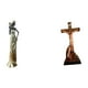 thumbnail image 1 of Figura escultórica de una mujer tribal africana con María y Jesús, ideal para decorar dormitorios, , coches y oficinas., 1 of 8