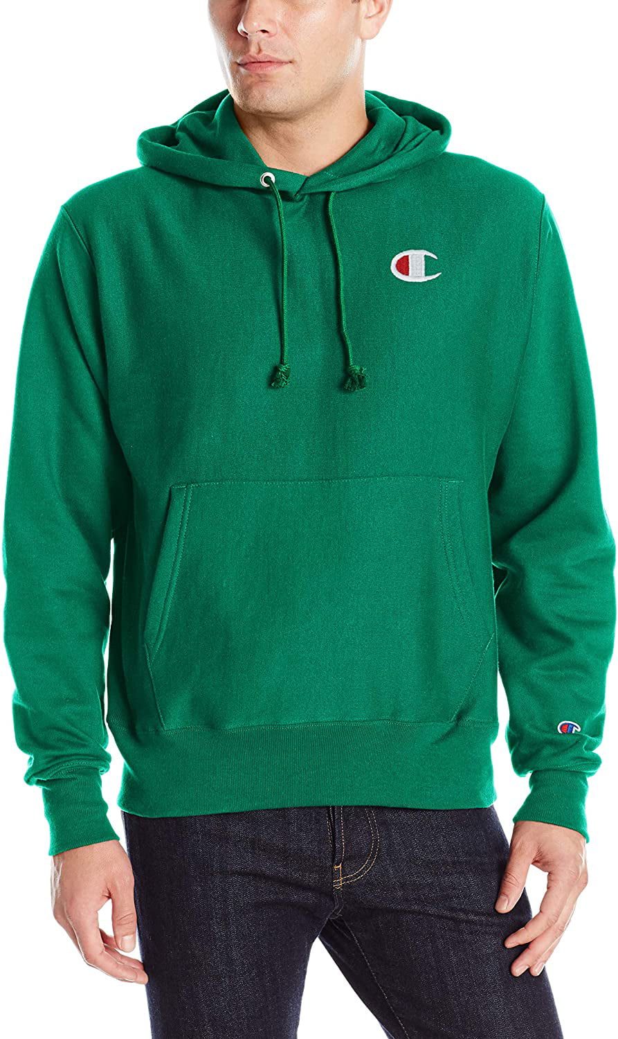 green reverse weave champion hoodie