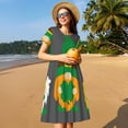 thumbnail image 4 of Balery Spring St Patrick’S Day Irish Gnomes Vestidos sueltos de manga corta para mujer, vestidos de verano 2025, vestidos casuales de corte A con vuelo., 4 of 6