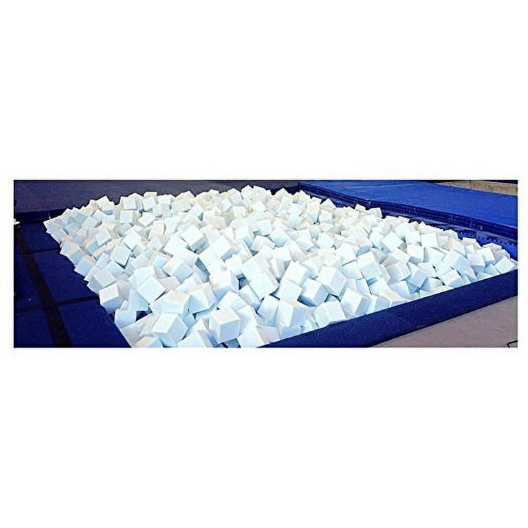Foam Pit Cubes/Blocks 500 PCS. Blue 4x4x4 (1536) Flame Retardant Pit Foam Blocks for Skateboard Parks, Gymnastics Companies, and Trampoline Arenas