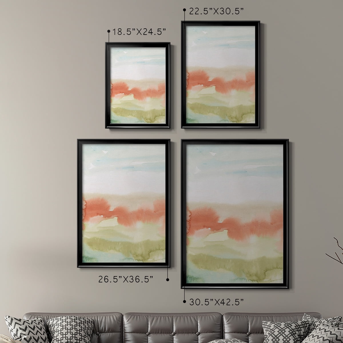 Blushing Sunrise I Premium Framed Print, in Gold, Black, or Silver - Ready to Hang