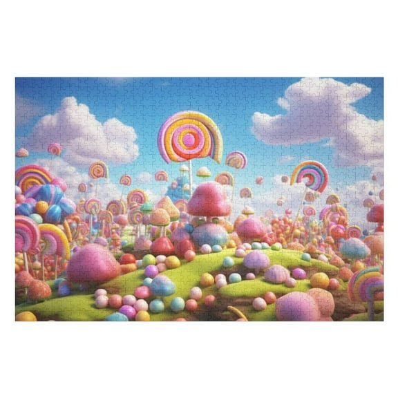 Puzzles for Adults 300 Pieces - Candy Puzzle Challenging Educational Toys Gifts for Home Decor Family Activities