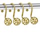 thumbnail image 2 of Juego de 12 ganchos decorativos de latón Brillar para cortina de ducha anillos de Metal brillantes a prueba de óxido diseño de bola hueca, 2 of 5