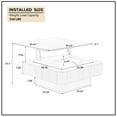thumbnail image 2 of Williamspace Lift Top Coffee Table 35.43" Handcraft Drum Coffee Table Center Table with Hidden Storage Space for Living Room Apartment, Black, 2 of 10