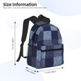 thumbnail image 2 of Easygdp Blue Gingham Buffalo Check for Casual Laptop Backpack, Backpack for School, Travel, Business, 2 of 6