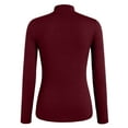 thumbnail image 5 of zbxnLI Long Sleeve Shirts for Women Mock Turtleneck Basic Tee Shirt Pleated Casual Fall Winter Tunic Tops, 5 of 6