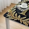 thumbnail image 5 of WYYP Crown Laurel Wreath Letter F Square Fitted Tablecloth 100% Polyester Fiber 46*46, 5 of 8