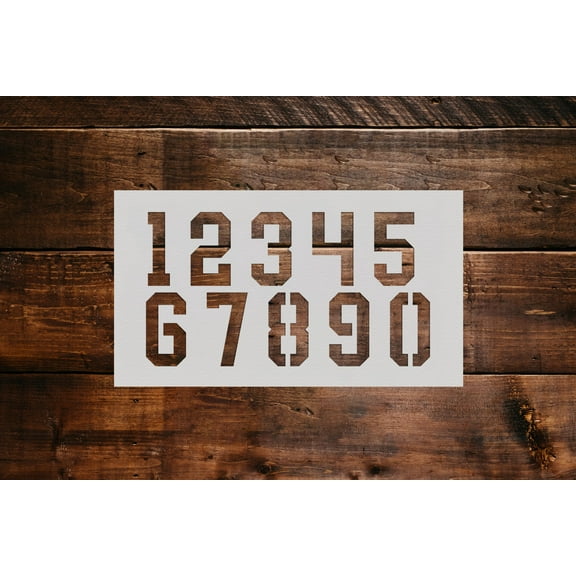 Numbers Sheet Stencil (3"x6")