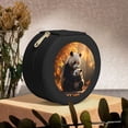 thumbnail image 6 of Fuzoiu Maple Forest Panda Print Portable Jewelry Box,Round Mini Leather Travel Jewelry Case,Small Travel Jewelry Organizer,Jewelry Holder for Ring Necklace Earring for Women Girls-Black, 6 of 7