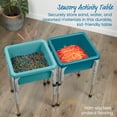 thumbnail image 4 of ECR4Kids 2-Station Sand and Water Adjustable Height Table, Sensory Bins, Seafoam/Turquoise, 4 of 9