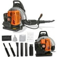 thumbnail image 2 of Floseru Leaf Blower - 63CC 665CFM 2 Cycle Backpack Gas Powered Blower, Grass Lawn Air Cooling Gasoline with Air-Cooled, Snow for Garden, 2 of 8
