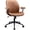 Brown, variant on COOLHUT Home Office Chair, PU Leather Ergonomic Computer Desk Chair with Removable Armrests, Mid Century Modren Executive Chair with Lumbar Support, Adjustable Height Rocking Swivel Task Chair, Brown