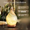 thumbnail image 4 of Porseme 150ml Deep Desert Essential Oil Diffuser Glass Color Changing Aroma Air Diffusers Aromatherapy Ultrasonic Cool Mist Humidifier 4 Running Hours Waterless Auto-Off for Sleeping, Yoga, 4 of 7