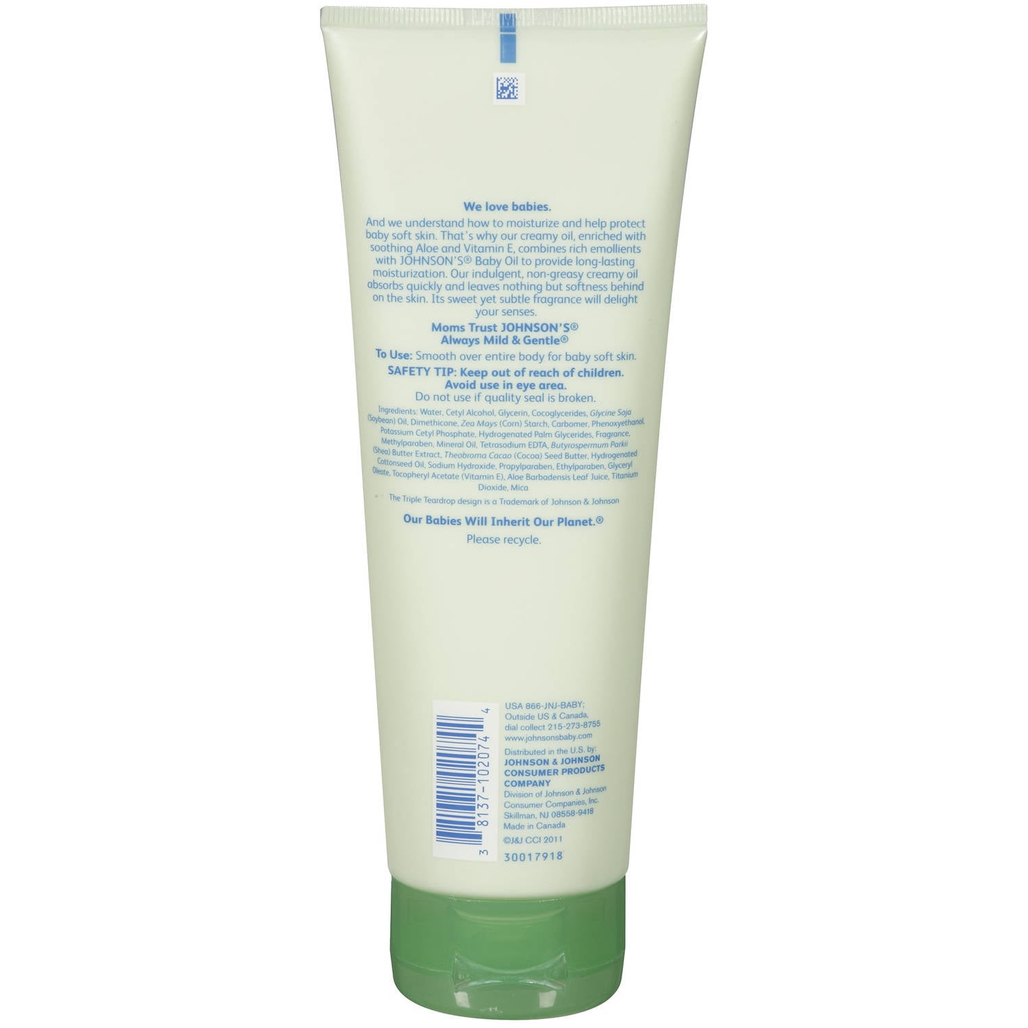 johnson baby cream oil