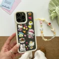 3D Cute Cartoon Sanrio Y2K Hello Kitty Stickers Girl Phone Case For
