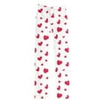 thumbnail image 5 of hotojiny Mens Pajama Pants Breathable Wide Leg Pj Bottoms Lightweight Elastic Waist Heart Valentine's Day Sleepwear S-3XL, 5 of 5