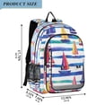 thumbnail image 2 of FORMRS Unisex School Backpack 17" Student Travel Bag with Laptop Compartment, Blue Hand Drawn Sailboats, 2 of 7