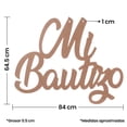 thumbnail image 3 of Letrero Mi Bautizo Grande Fantasias Miguel Decoración mesa 68x84cm, 3 of 3