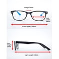 thumbnail image 6 of LANLANG 3 Pack Reading Glasses for Women Men,Blue Light Blocking Glasses,Spring Hinge, 1.5 diopters,Anti Eyestrain, Black, 6 of 9