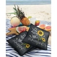 thumbnail image 3 of Outdoor Throw Pillow Cover Watercolor Yellow Garden Sunflowers Waterproof Cushion Covers 2 Pack Blackboard Back Pillow Cases Home Decoration for Patio Garden Couch Sofa, 3 of 6