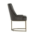 thumbnail image 6 of Maklaine 18.5" Transitional Fabric Dining Chair in Gray (Set of 2), 6 of 7