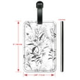 thumbnail image 2 of Grayscale Floral Line Art - Luggage ID Tags / Suitcase Identification Cards - Set of 2, 2 of 5