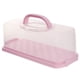thumbnail image 2 of Panera rectangular de plástico con tapa transparente, recipiente portátil para pan y pastel con asa., 2 of 5