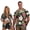Blue Leaf, variant on Polynesian Couple Matching Outfit Men's Button Up Shirt Fashion Summer Beach Shirts Workwear and Women's Short Sleeve Shirts Light Hawaiian Outfits