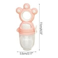 thumbnail image 4 of Usbinx Life Food Feeder Fruit Vegetable Teether Silicone Feeding Bag Adjustable Length BPA Free for Teething Self Feeding 1 Pack 11x5.5cm, 4 of 5