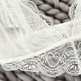 thumbnail image 6 of Penkiiy Women Lingerie Alluring Women Lace Cage Bra Elastic Cage Bra Strappy Hollow Out Bra Bustier White Bras, 6 of 6