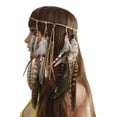 thumbnail image 3 of Diadema Hippie India YONGSHENG Diadema de Plumas de Pavo Real Tocado de Plumas para niñas y Mujeres, 3 of 4