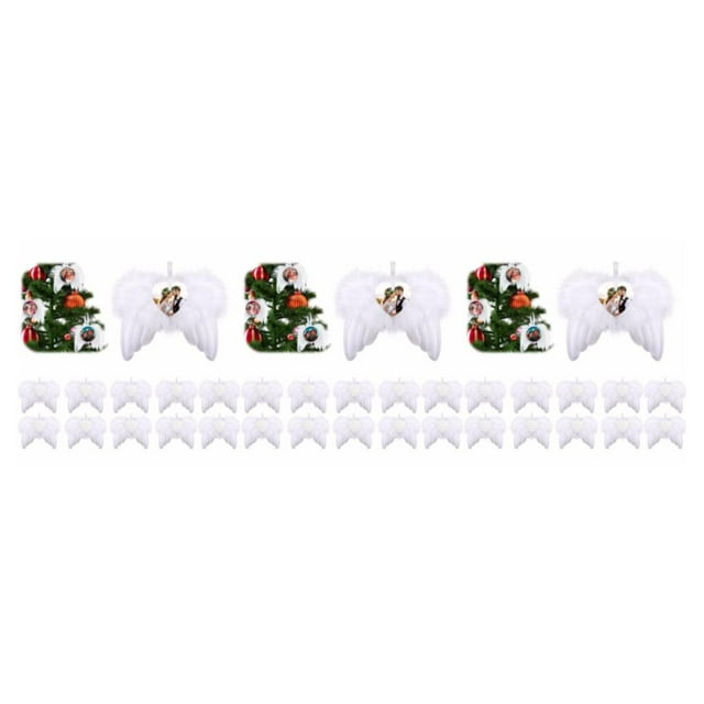 kurtrusly 20pack/lot Ornement d'Aile d'Ange Non Toxique et Inodore pour une Décoration Sûre Large Application Réutilisable Blanc 3Set