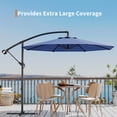 thumbnail image 3 of Garvee 10 feet Offset Hanging Patio Umbrella, 8 Ribs, Blue, 3 of 7