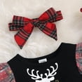 thumbnail image 5 of URMAGIC Newborn Baby Girls Christmas Deer Romper Tutu Dress Outfit with Headband Baby Christmas Clothes Set 18-24 Months, 5 of 10