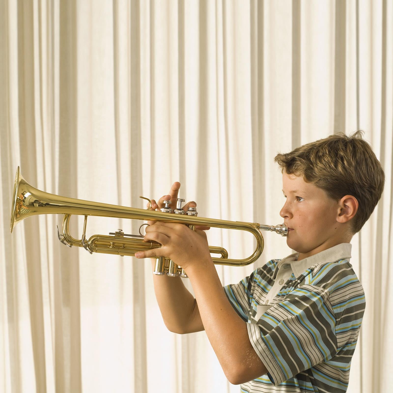 AVZ New Beginner Green Brass Bb Trumpet W/Case for Student School Band 