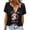 Noir, variante sur UANWENN T-Shirt Décontracté à Manches Courtes pour Femmes avec Imprimé, Col en V, Anneau Ajouré, Haut Technique, Chemise de Compression à Manches Longues, Chemises à Manches Longues pour Femmes, Superposition de Chemises à Manches Longues, Cache la Sueur
