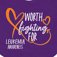 thumbnail image 4 of Inktastic Worth Fighting for Leukemia Awareness Orange Heart Boys or Girls Baby Bib, 4 of 4