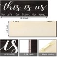 thumbnail image 2 of MUCHENGGIFT 2 Pieces home decor signs This is Us Our Life Our Story Rustic Wood Signs Together Rustic Wooden Wall Art Signs Farmhouse Entryway Signs, 4.7 x 13.8 Inch (), 2 of 7