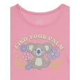 thumbnail image 3 of Wonder Nation Girls Short Sleeve Top and Sleep Short Pajama Set, 2-Piece, Sizes 4-18 & Plus, 3 of 3