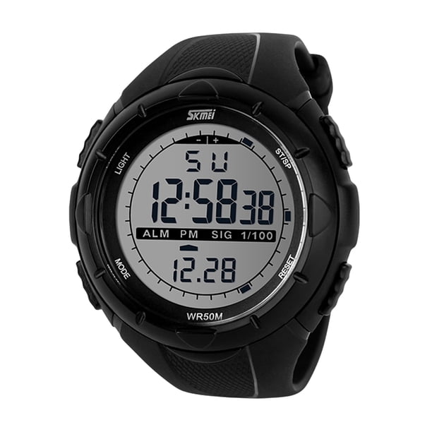 SKMLI Reloj Electrónico Deportivo para Hombres Reloj Natación para Estudiantes Masculinos Reloj para Hombres (Negro)【1025】
