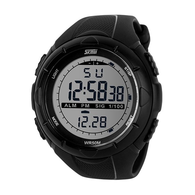 Reloj Digital Al Hasta 50 M Con Retroiluminación LED Regalo para Estudiantes Y Hombres (negro)