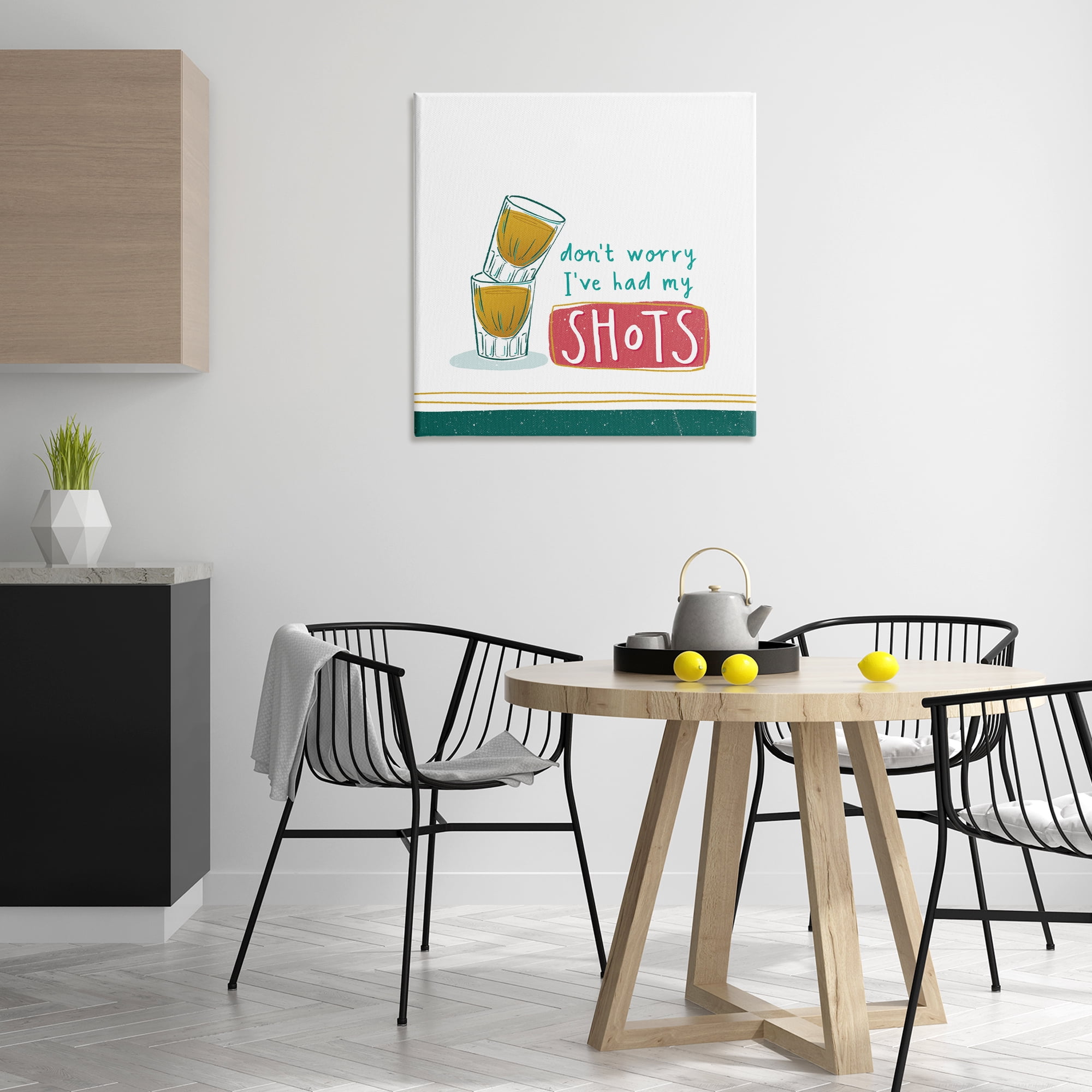 Stupell Industries Alcohol Shots Humor Food & Beverage Painting Wrapped Canvas Art Print Wall Art, 30 x 30