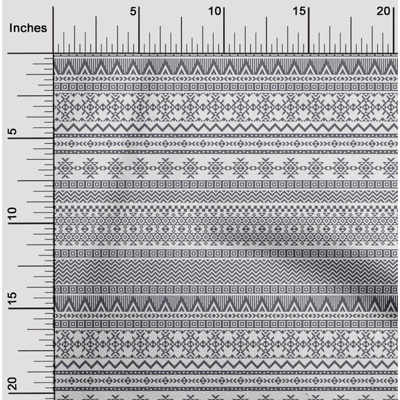 oneOone Cotton Cambric Gray Fabric Aztec Tribal Sewing Craft Projects Fabric Prints By Yard 56 Inch Wide