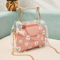 thumbnail image 5 of Xinyolin Fashion Women Marguerite Clear Chain Jelly Tote Bag Crossbody Shoulder Pouch, 5 of 8