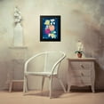 thumbnail image 4 of Vess, June Erica 12x14 Black Modern Framed Museum Art Print Titled - Paintbox Floral I, 4 of 5