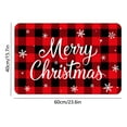 thumbnail image 3 of Christmas Kitchen Rugs Merry Christmas Mats Buffalo Plaid Doormat Non Slip Backing Floor Mat for Home Kitchen Door Bathroom (Red), 3 of 6